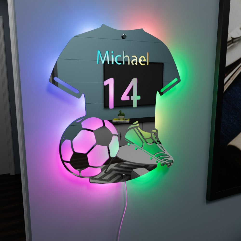 Football Star | Personalized LED-Mirror
