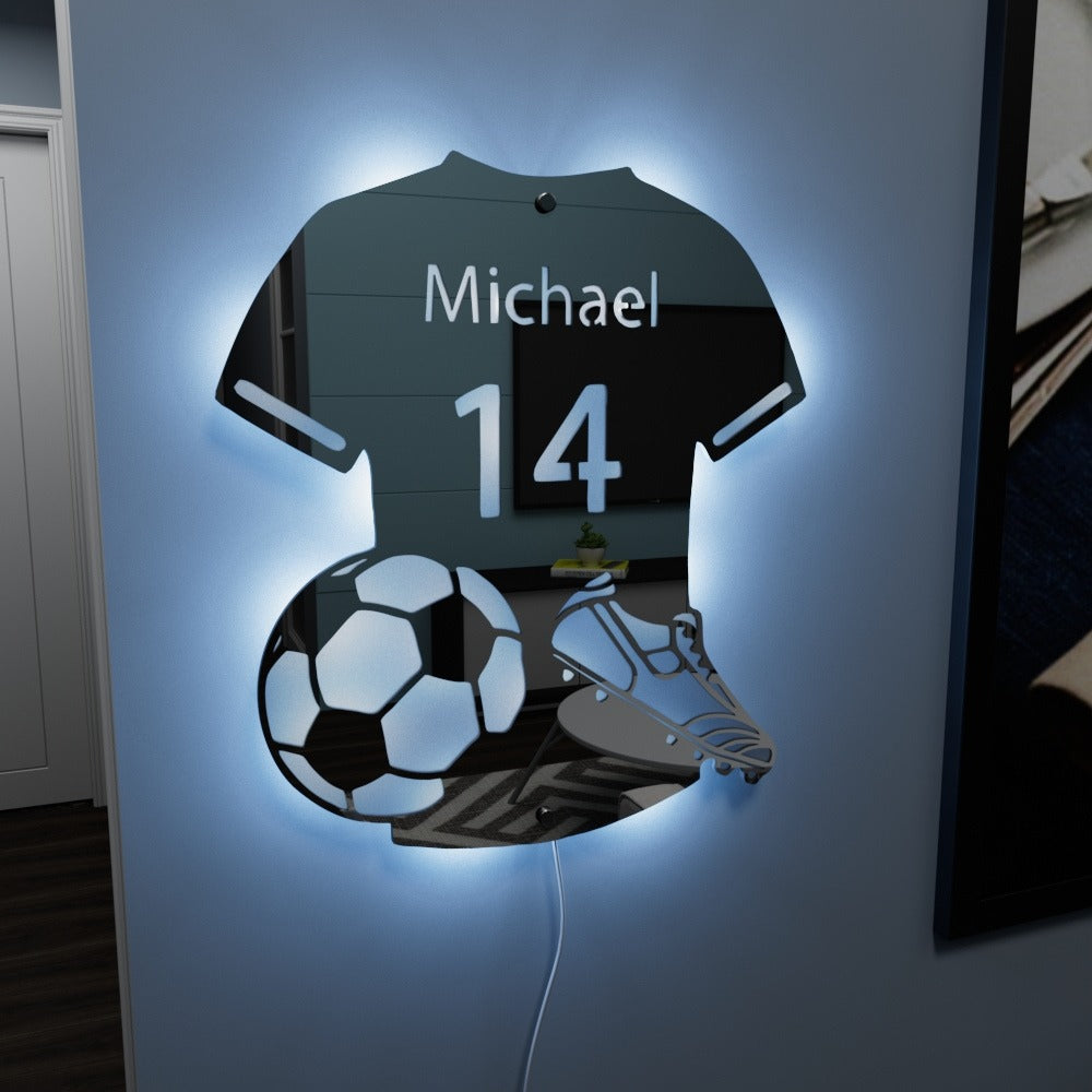 Football Star | Personalized LED-Mirror