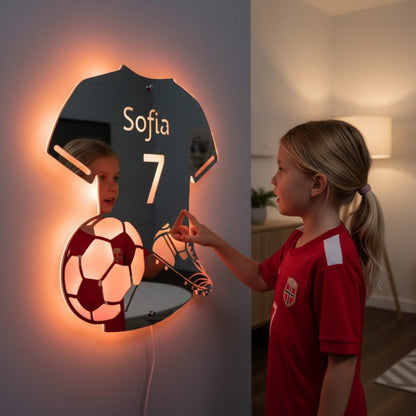 Football Star | Personalized LED-Mirror