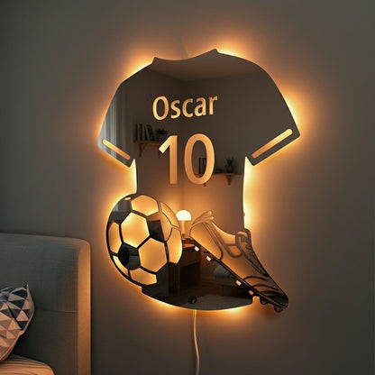 Football Star | Personalized LED-Mirror