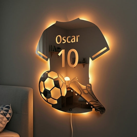 Football Star | Personalized LED-Mirror